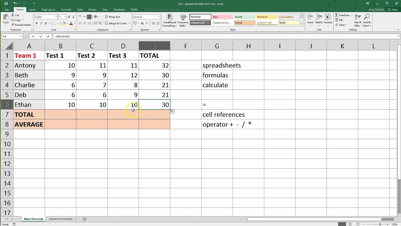 Excel Basics Create A Basic Spreadsheet Part 1 Microsoft Excel 448 Excel Basics Create A Basic Spreadsheet Part 1 Microsoft Excel 448