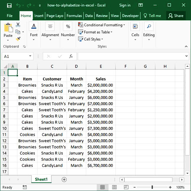 Sort By Name In Excel Quick Tips To Alphabetize Column Myexcelonline Sort By Name In Excel Quick Tips To Alphabetize Column Myexcelonline
