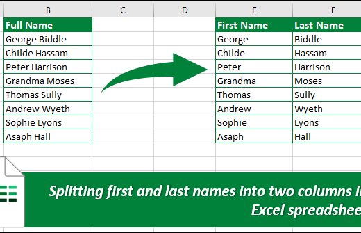 Splitting First And Last Names In Excel Using 3 Methods Splitting First And Last Names In Excel Using 3 Methods